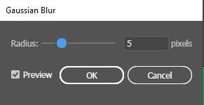 5px: n säteen soveltaminen kuvaan