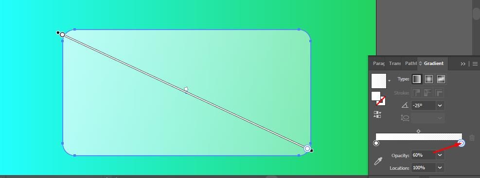 Valkoisen valkoisen gradientin lisääminen etualan muotoon