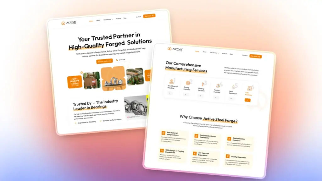 Modern Makeover. SEO Perfected –   Active Steel Forge Case Study