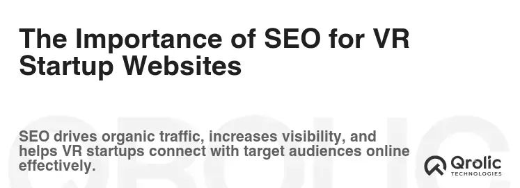 The Importance of SEO for VR Startup Websites The Importance of SEO for VR Startup Websites