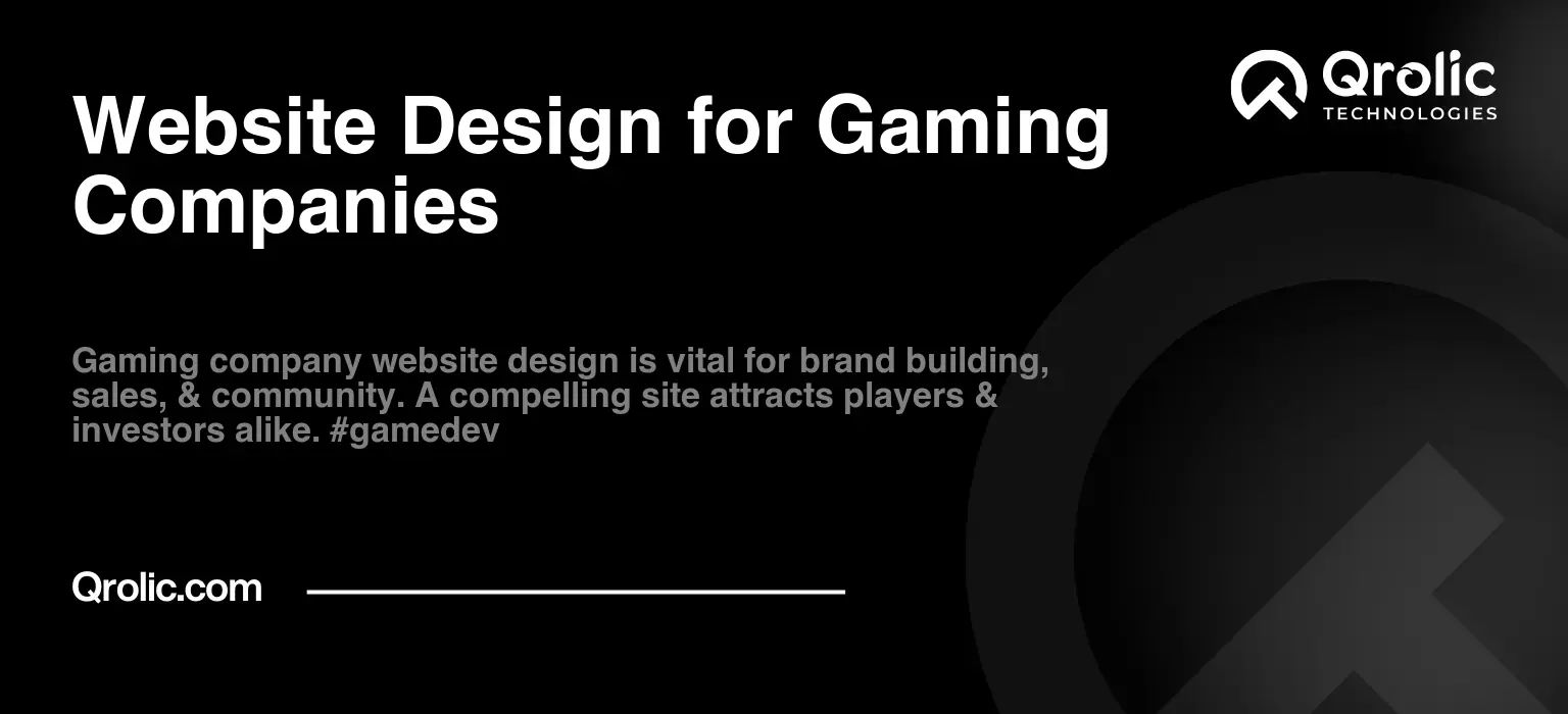 Website Design for Gaming Companies