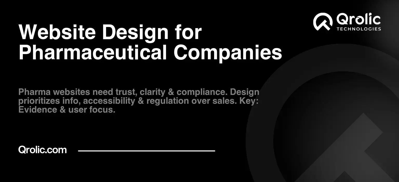 Website Design for Pharmaceutical Companies