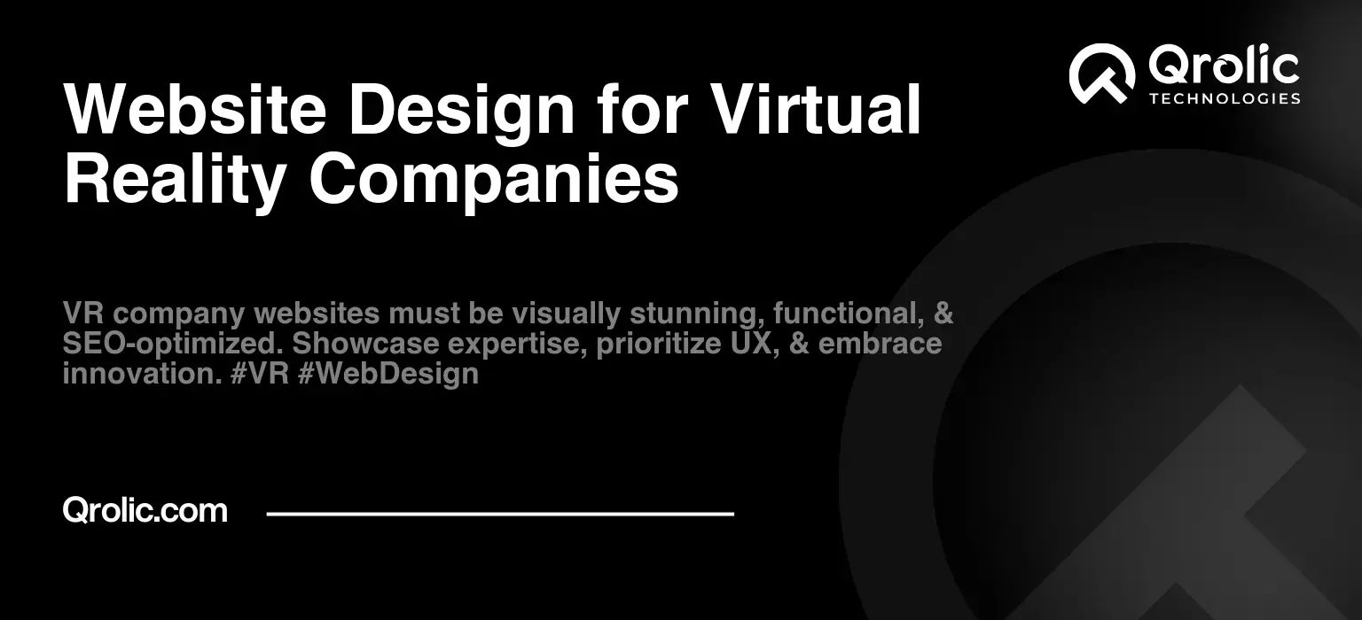 Website Design for Virtual Reality Companies