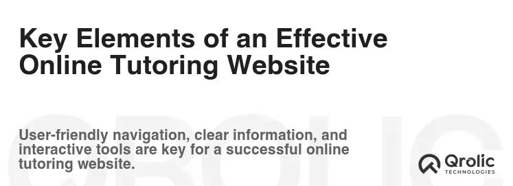 Key Elements of an Effective Online Tutoring Website Key Elements of an Effective Online Tutoring Website