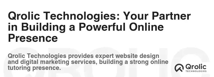 Qrolic Technologies: Your Partner in Building a Powerful Online Presence Qrolic Technologies: Your Partner in Building a Powerful Online Presence