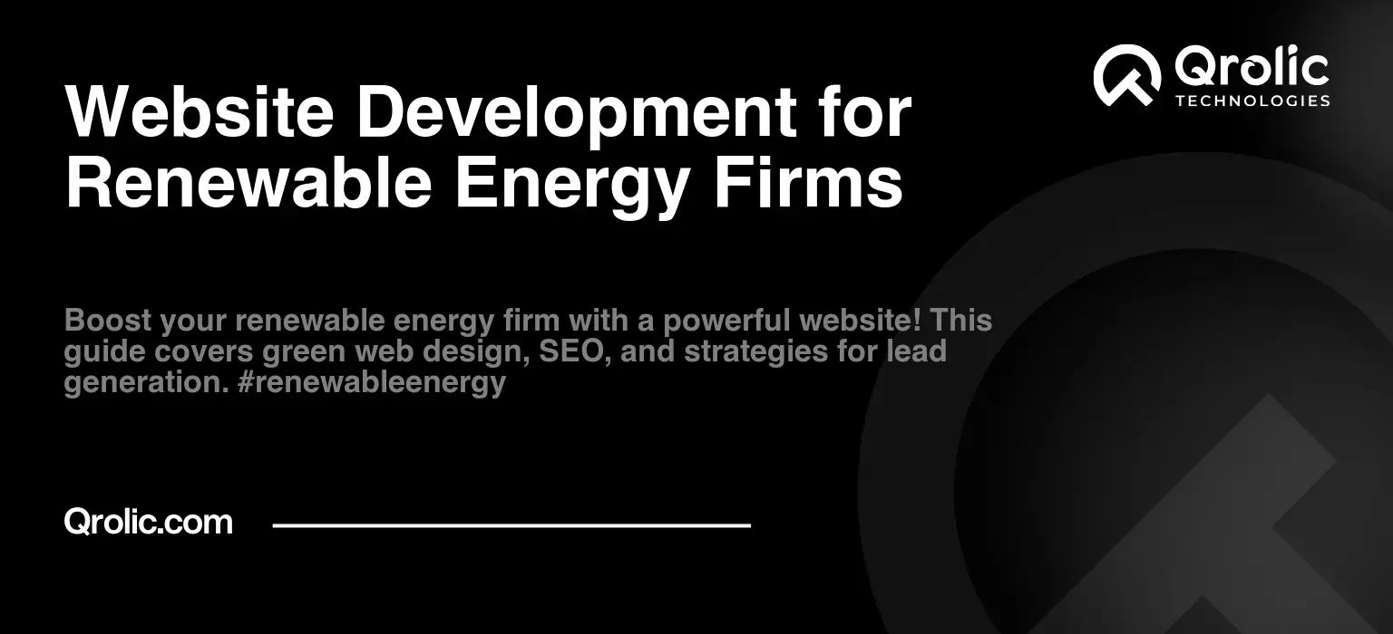 Website Development for Renewable Energy Firms