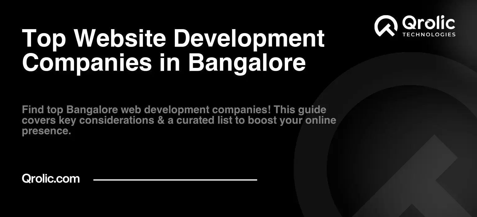 Top Website Development Companies in Bangalore