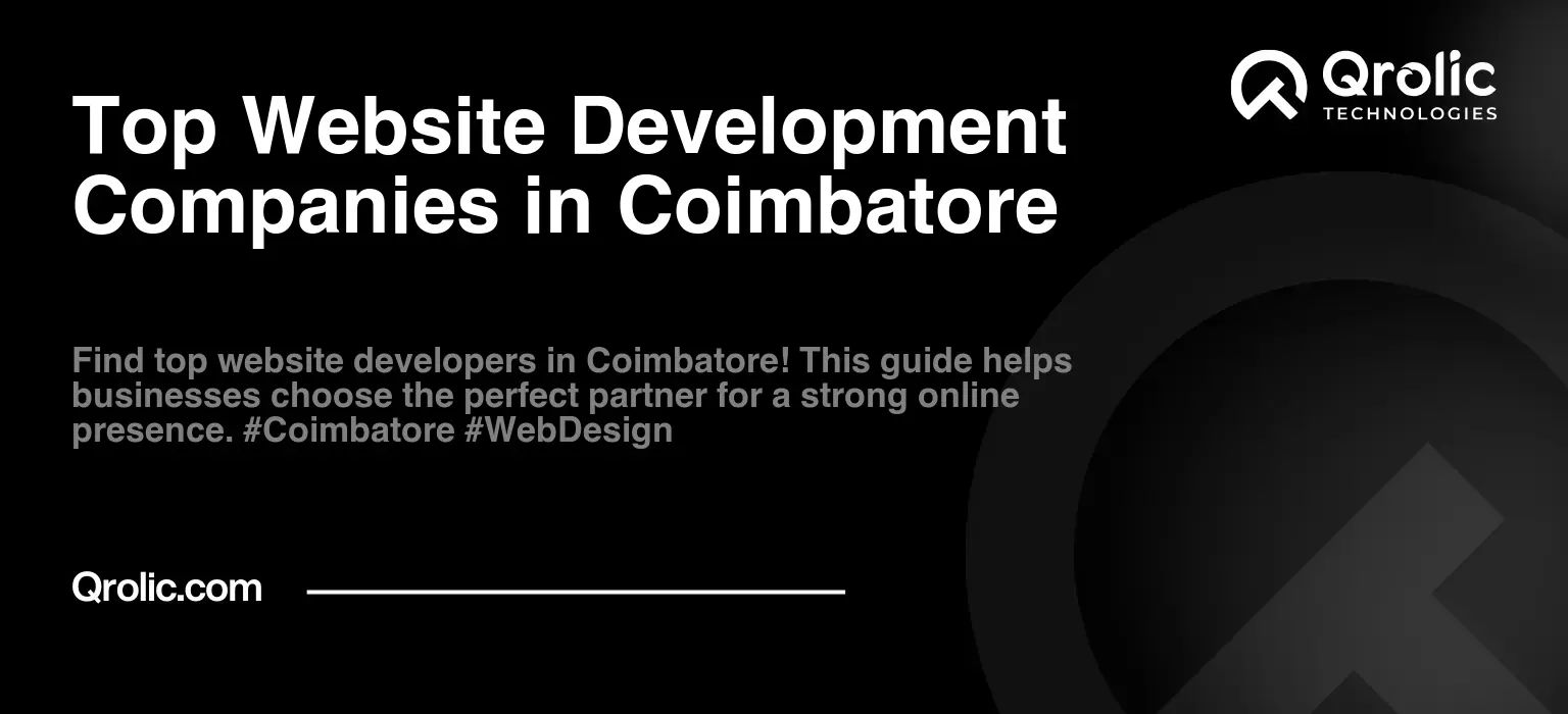 Top Website Development Companies in Coimbatore