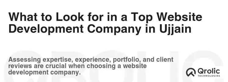 What to Look for in a Top Website Development Company in Ujjain What to Look for in a Top Website Development Company in Ujjain