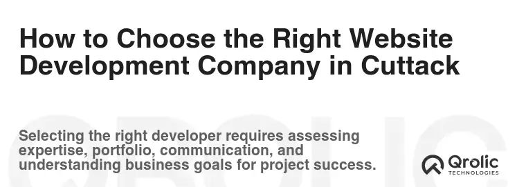 How to Choose the Right Website Development Company in Cuttack How to Choose the Right Website Development Company in Cuttack