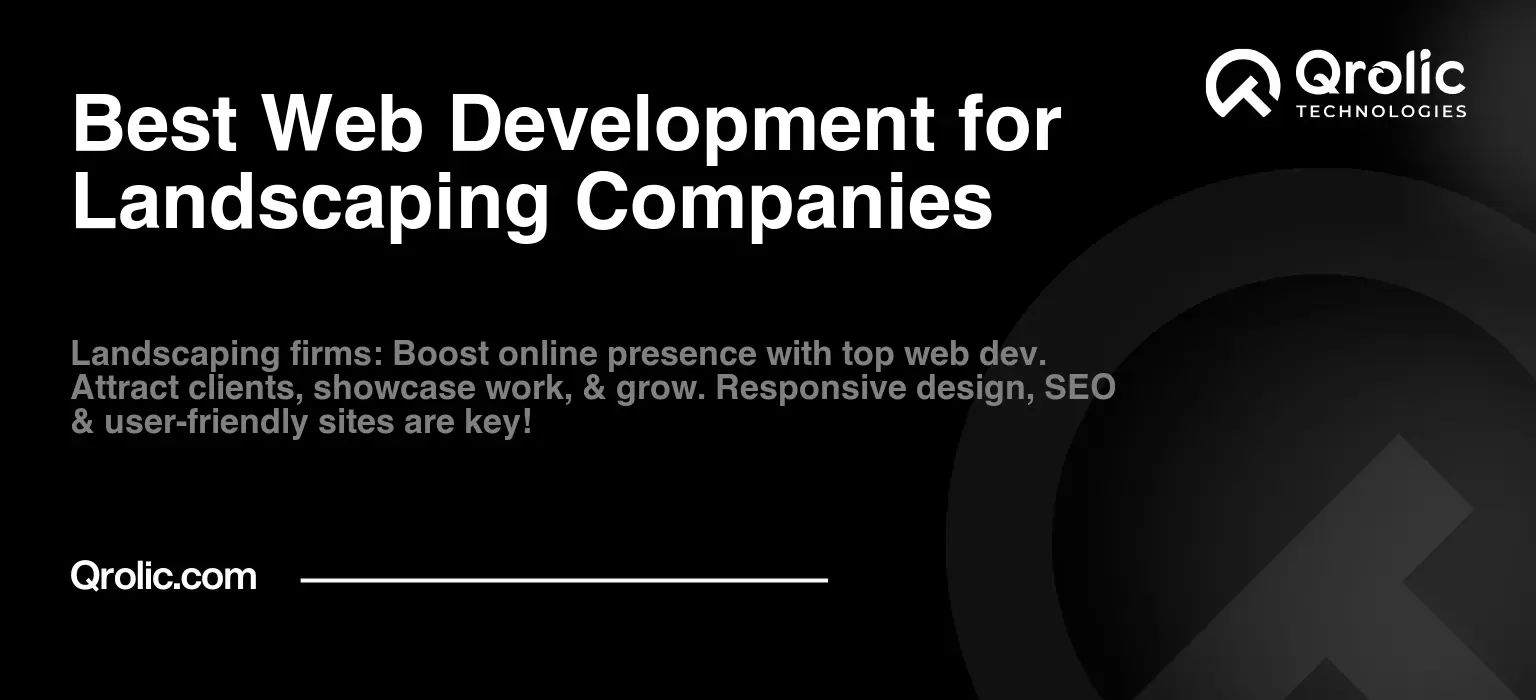 Best Web Development for Landscaping Companies
