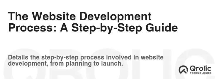 The Website Development Process: A Step-by-Step Guide The Website Development Process: A Step-by-Step Guide