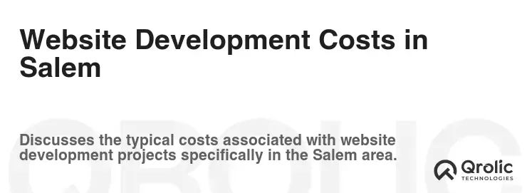 Website Development Costs in Salem Website Development Costs in Salem