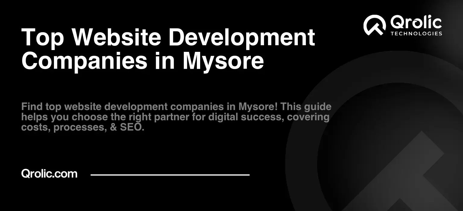 Top Website Development Companies in Mysore