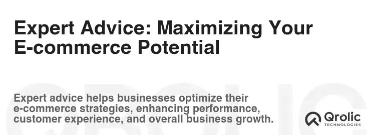 Expert Advice: Maximizing Your E-commerce Potential Expert Advice: Maximizing Your E-commerce Potential
