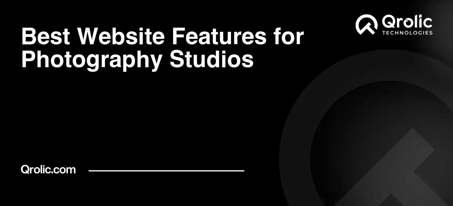 Best Website Features for Photography Studios
