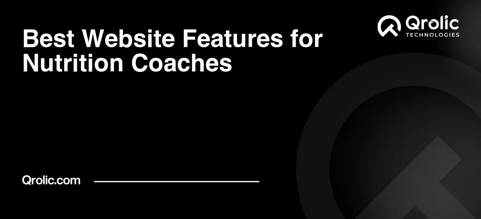 Best Website Features for Nutrition Coaches