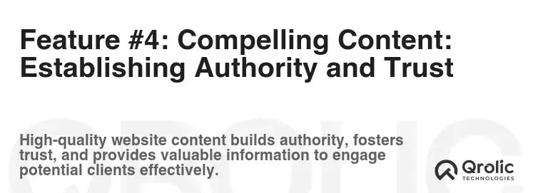 Feature #4: Compelling Content: Establishing Authority and Trust Feature #4: Compelling Content: Establishing Authority and Trust