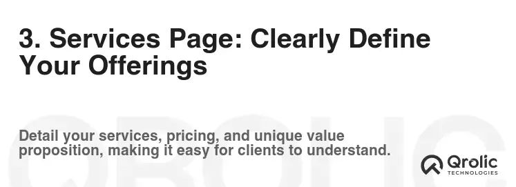 3. Services Page: Clearly Define Your Offerings 3. Services Page: Clearly Define Your Offerings