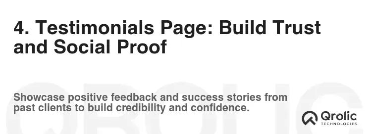 4. Testimonials Page: Build Trust and Social Proof 4. Testimonials Page: Build Trust and Social Proof