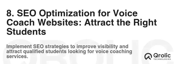 8. SEO Optimization for Voice Coach Websites: Attract the Right Students 8. SEO Optimization for Voice Coach Websites: Attract the Right Students