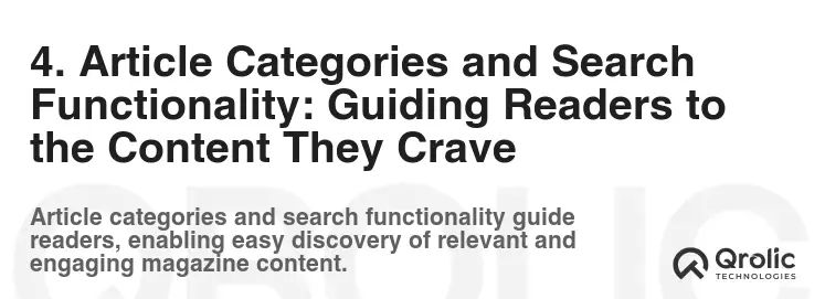 4. Article Categories and Search Functionality: Guiding Readers to the Content They Crave 4. Article Categories and Search Functionality: Guiding Readers to the Content They Crave