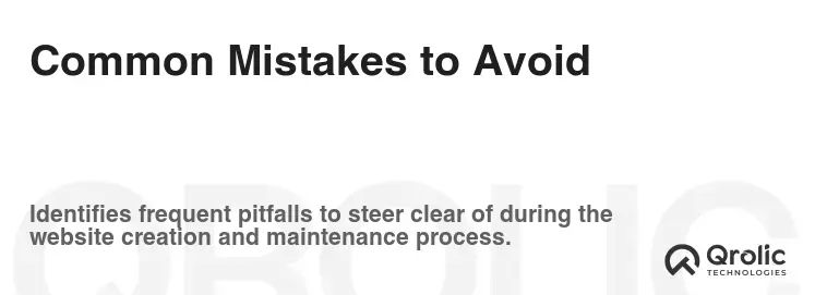 Common Mistakes to Avoid Common Mistakes to Avoid