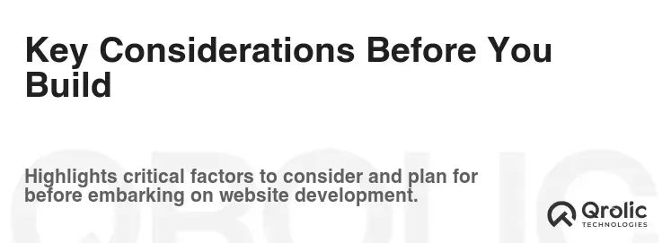 Key Considerations Before You Build Key Considerations Before You Build