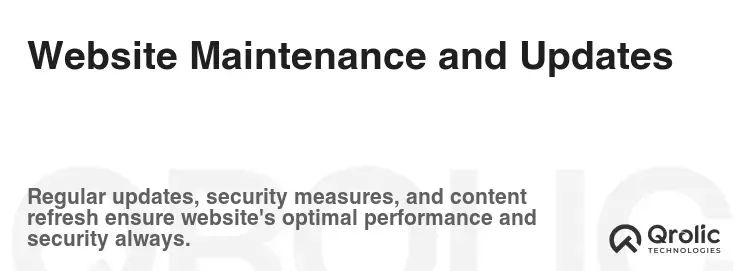 Website Maintenance and Updates Website Maintenance and Updates