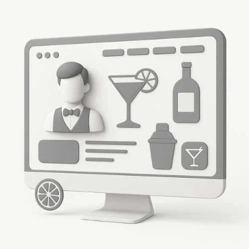 Bartender for Hire Website Design Service Website Design for Bartender