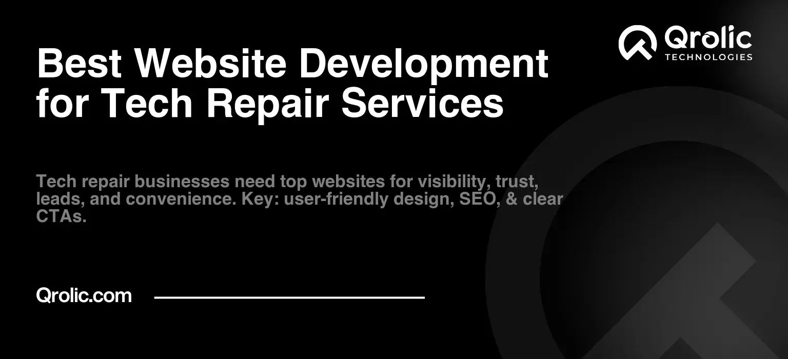 Best Website Development for Tech Repair Services