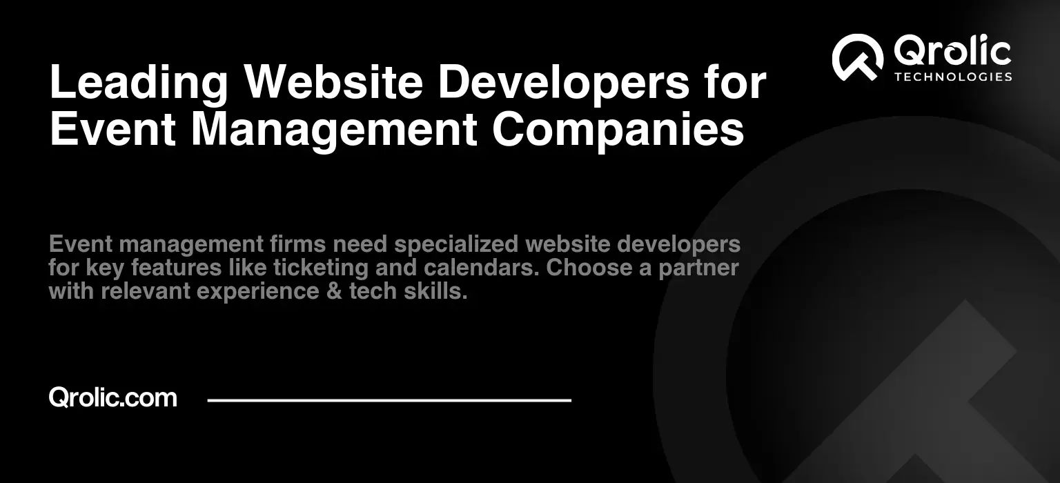 Leading Website Developers for Event Management Companies