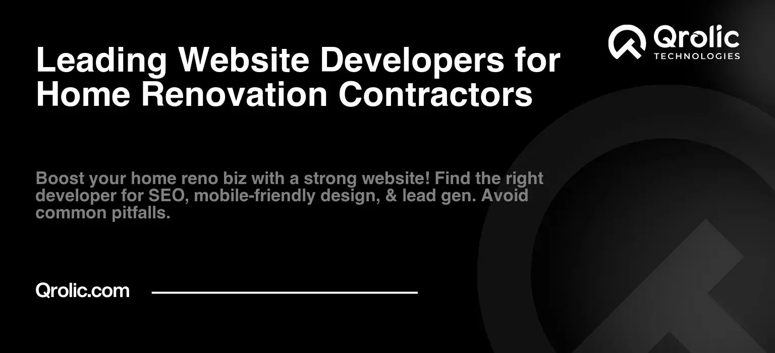 Leading Website Developers for Home Renovation Contractors