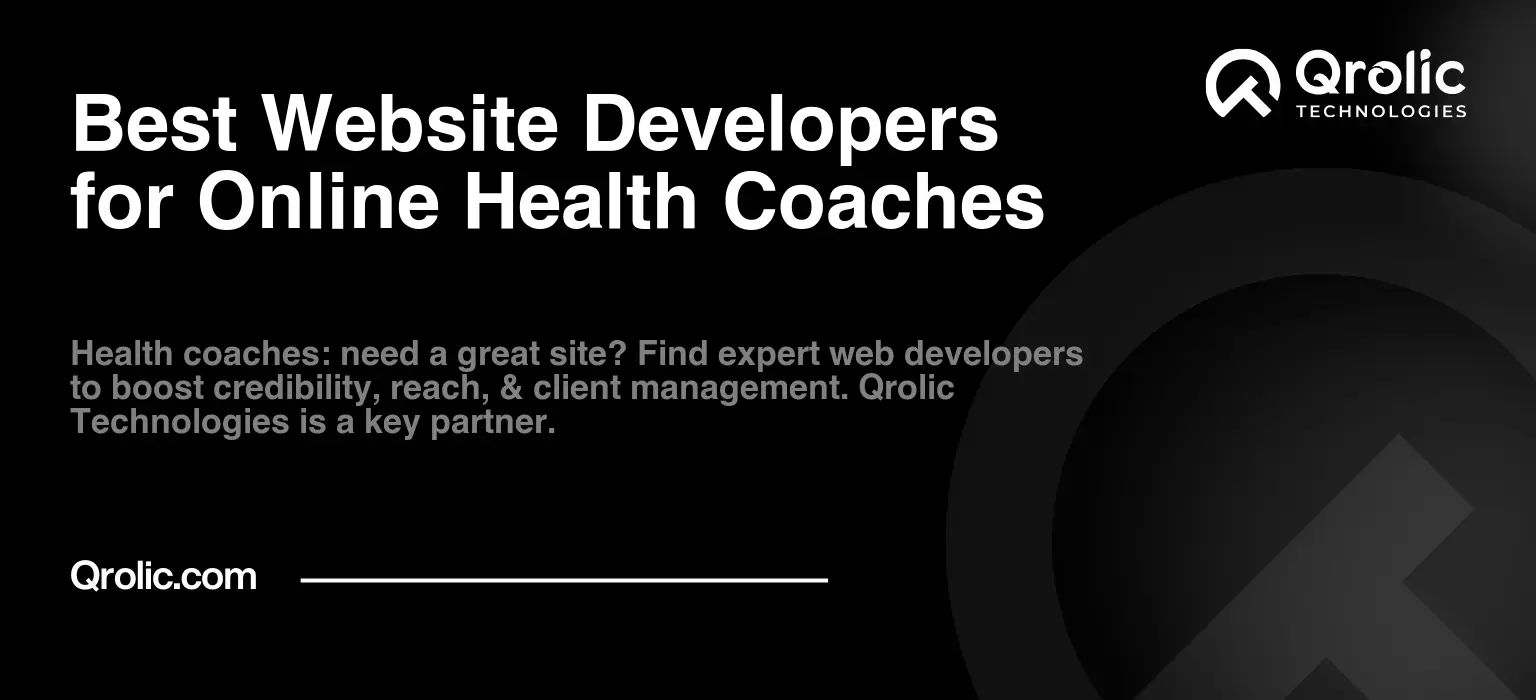 Best Website Developers for Online Health Coaches