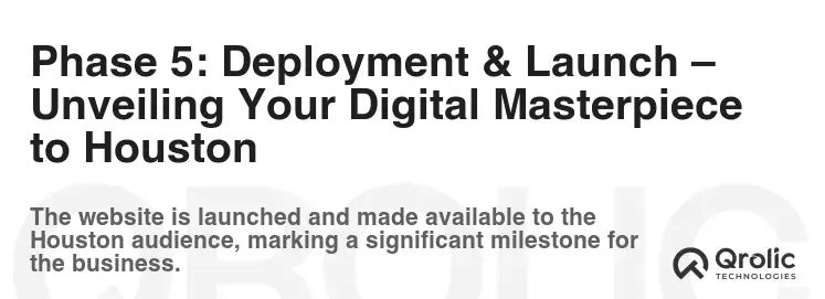 Phase 5: Deployment & Launch – Unveiling Your Digital Masterpiece to Houston