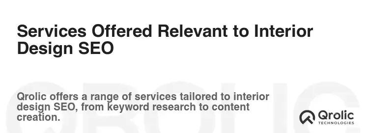 Services Offered Relevant to Interior Design SEO
