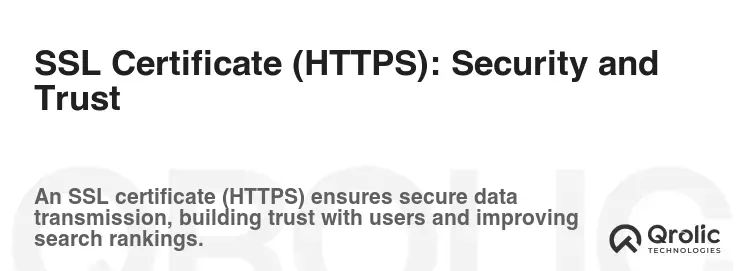 SSL Certificate (HTTPS): Security and Trust