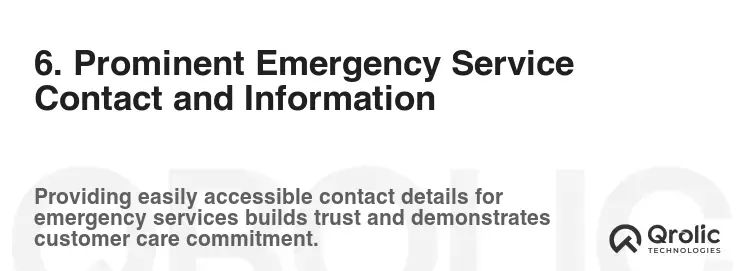 6. Prominent Emergency Service Contact and Information