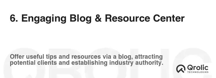 6. Engaging Blog & Resource Center