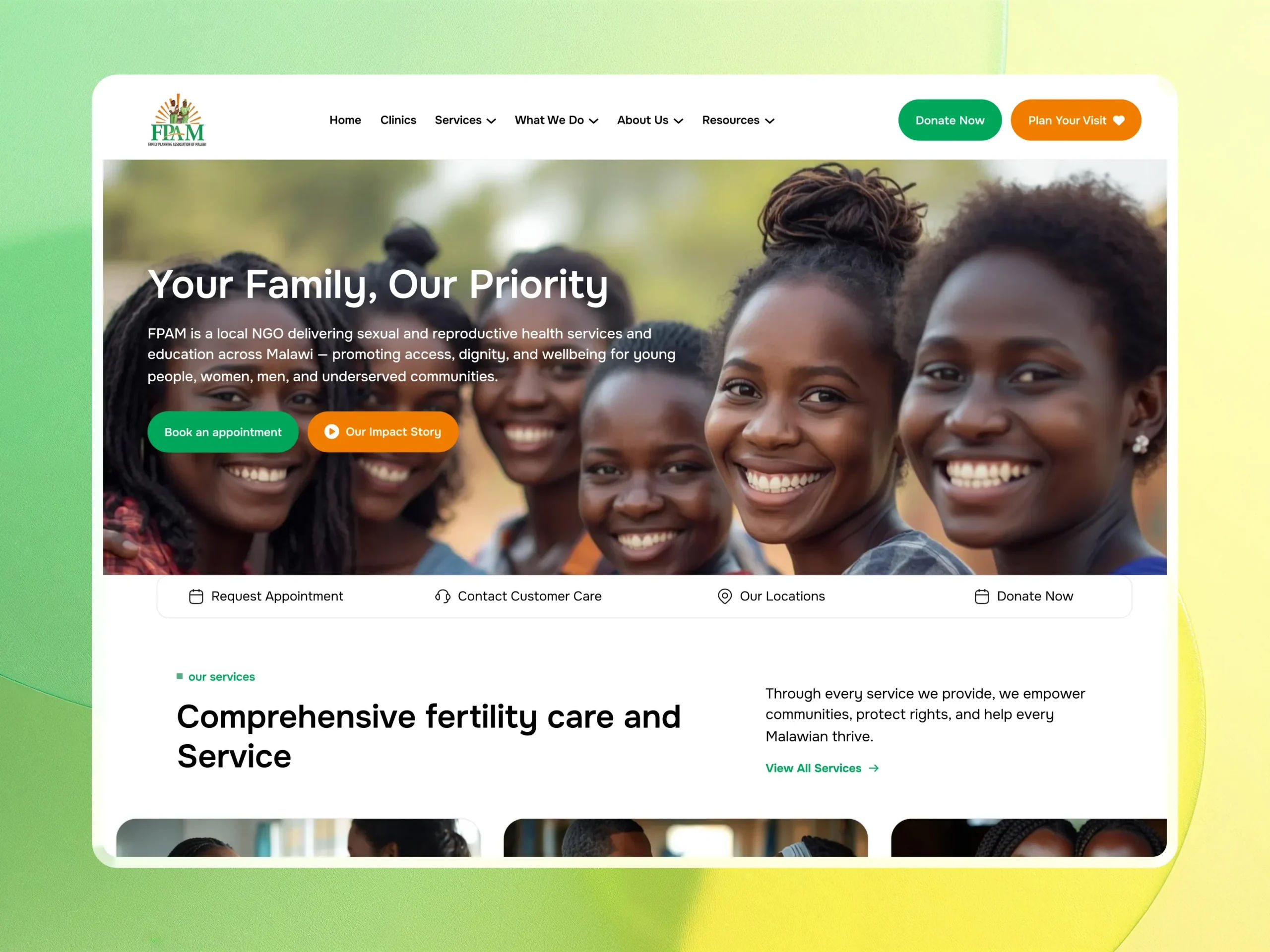 Family Planning Association of Malawi (FPAMalawi) Website Modernization Healthcare WordPress Development,healthcare website development,WordPress healthcare website