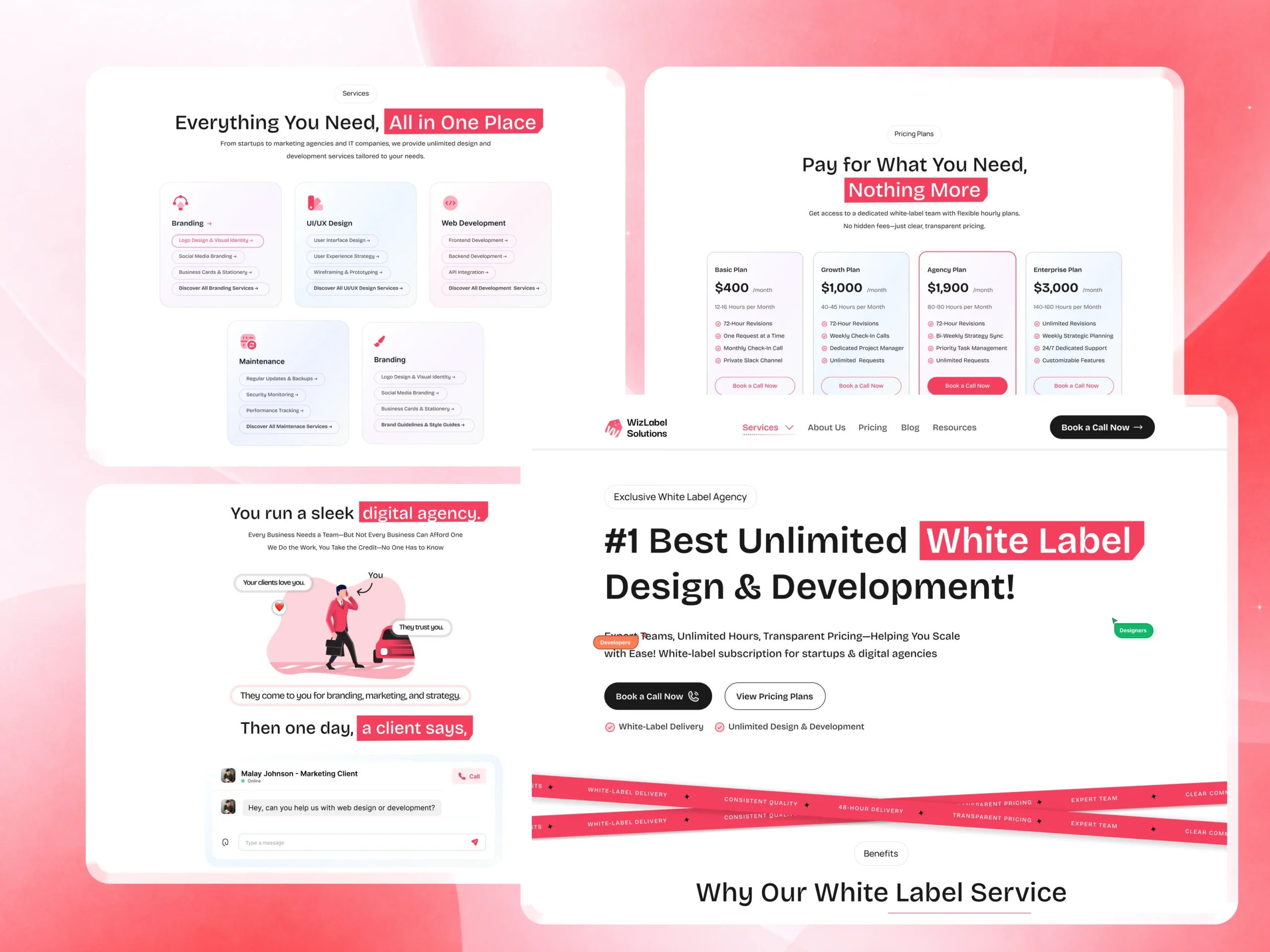 Unlimited White Label Service Website Case Study | UI/UX & WordPress Development unlimited white label