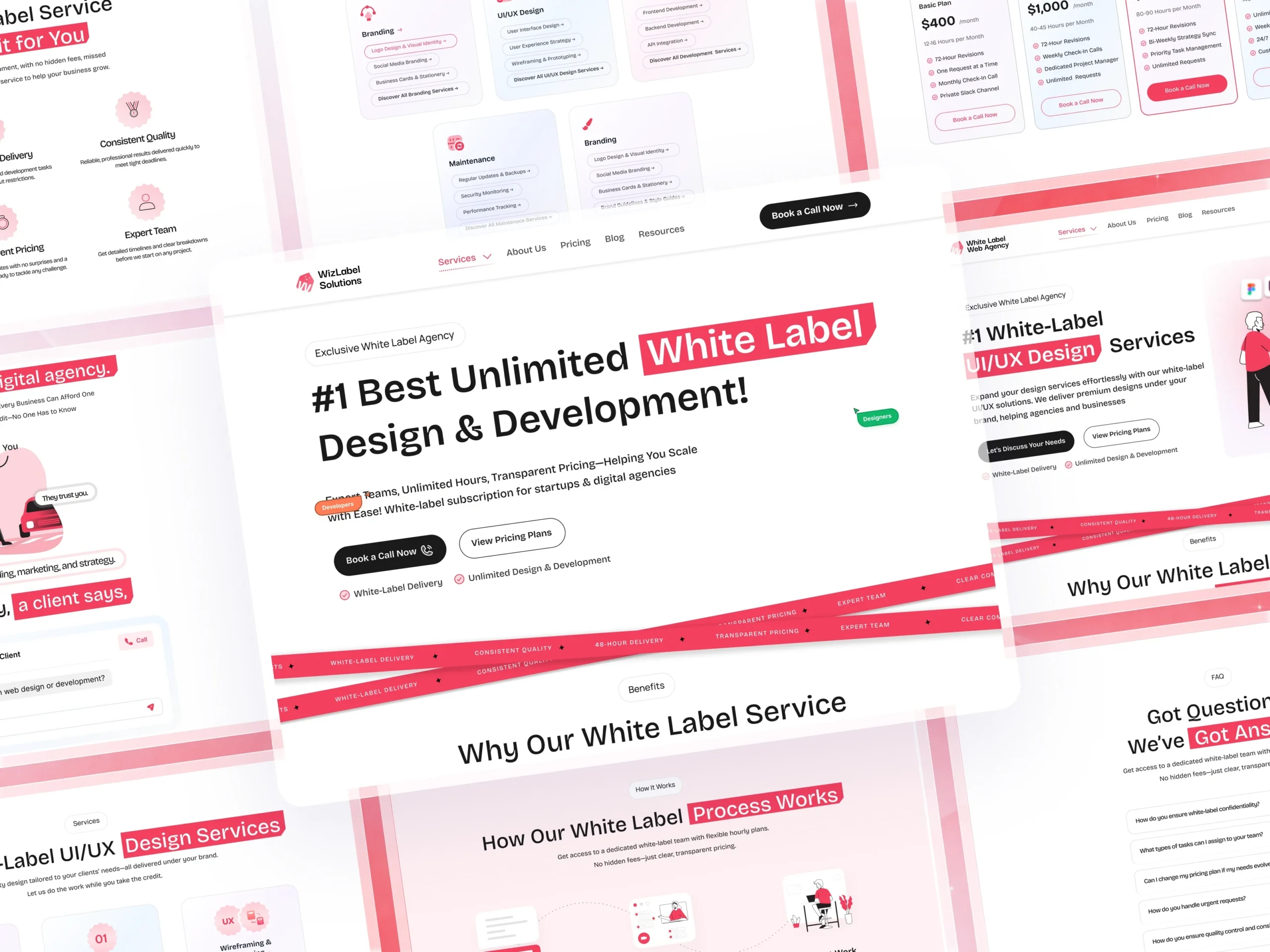 Unlimited White Label Service Website Case Study | UI/UX & WordPress Development Dribbble Shot Desk - 26 (1)