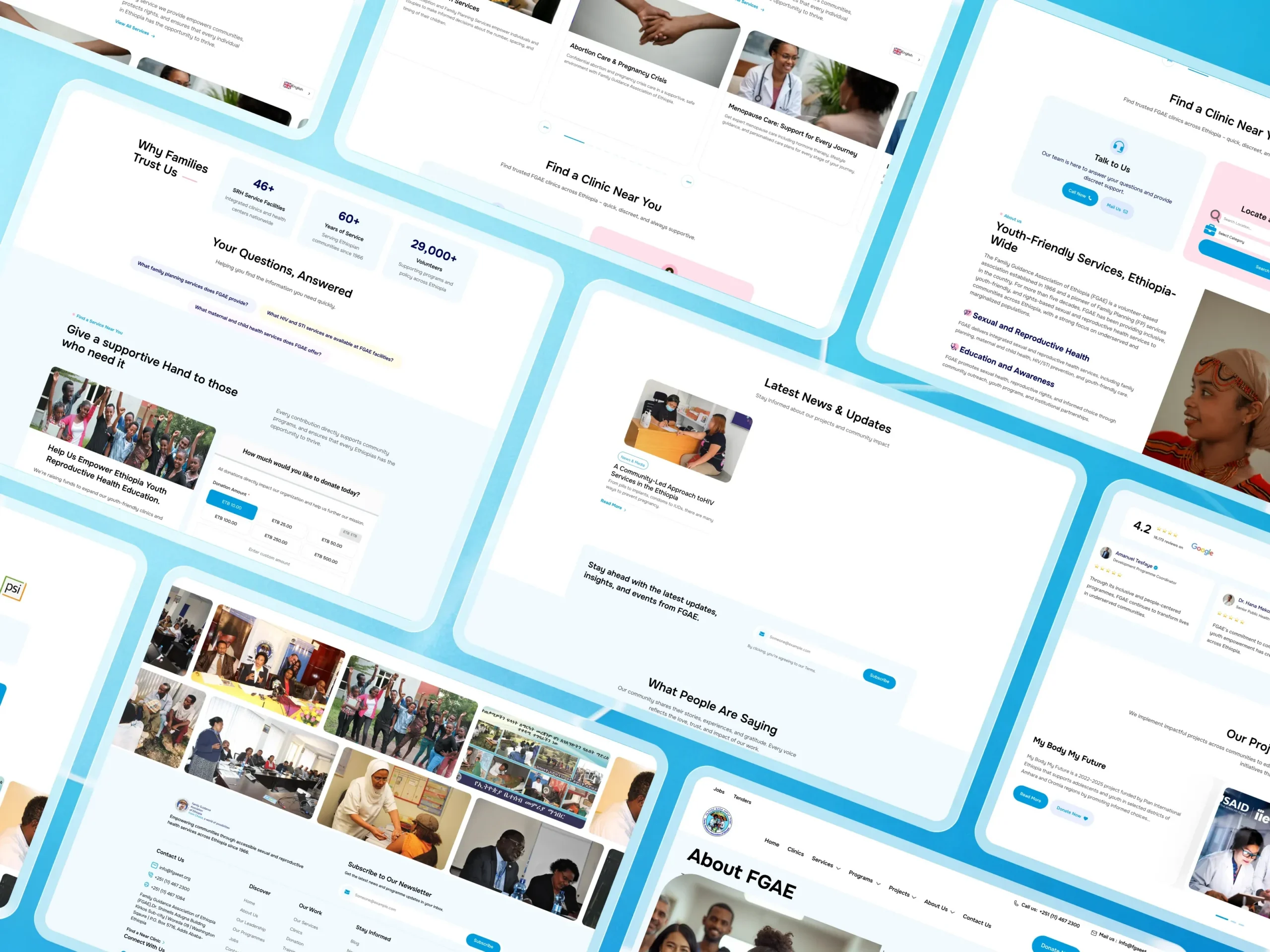 Family Guidance Association of Ethiopia (FGAEET) Website Transformation Case Study | Scalable Healthcare Platform Healthcare Website Development,healthcare website redesign,NGO website development