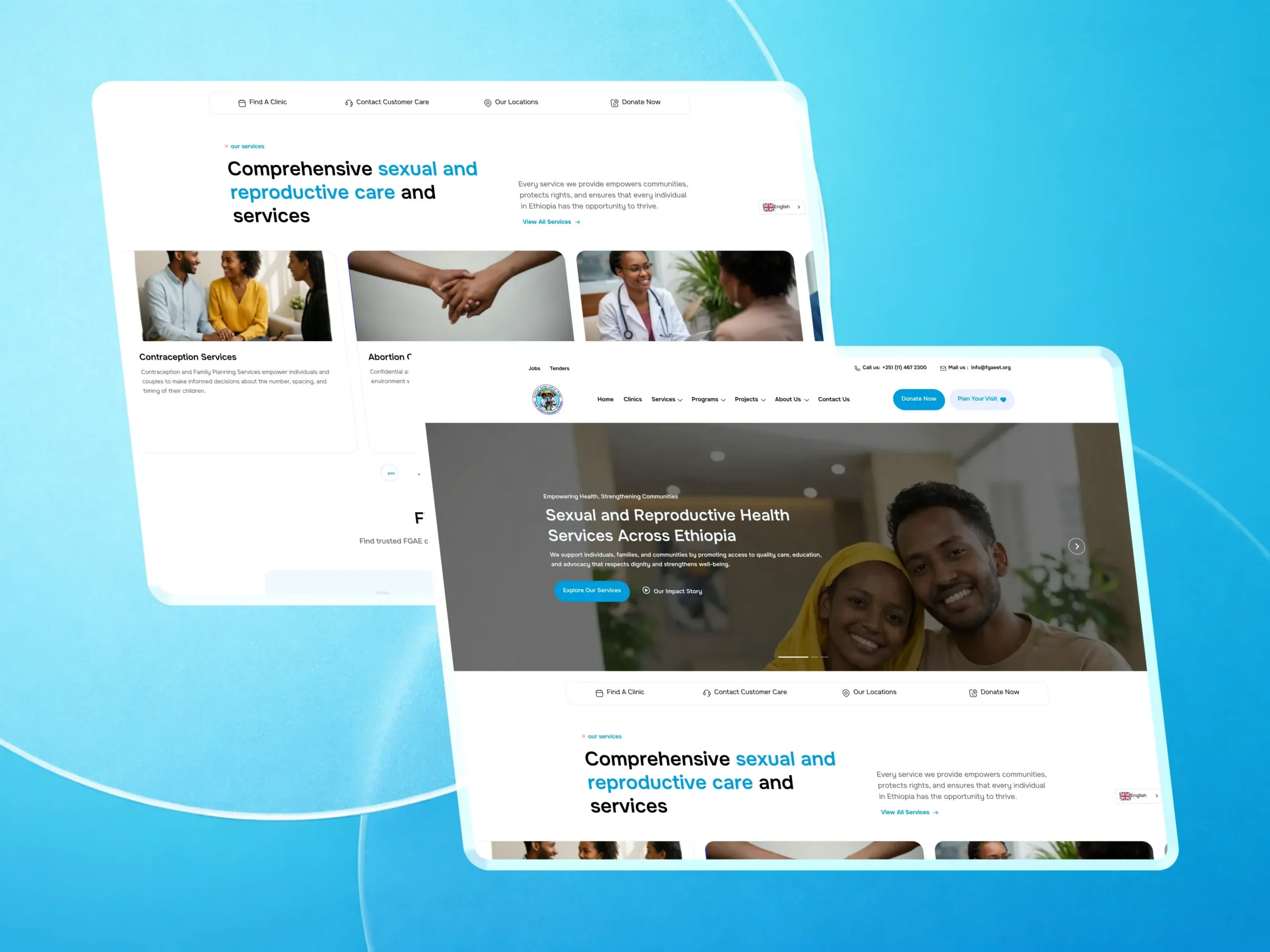 Family Guidance Association of Ethiopia (FGAEET) Website Transformation Case Study | Scalable Healthcare Platform Healthcare Website Development,healthcare website redesign,NGO website development