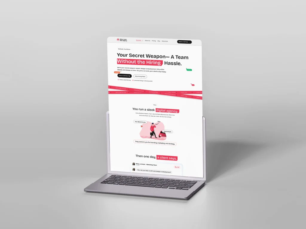 Unlimited White Label Service Website Case Study | UI/UX & WordPress Development unlimited white label