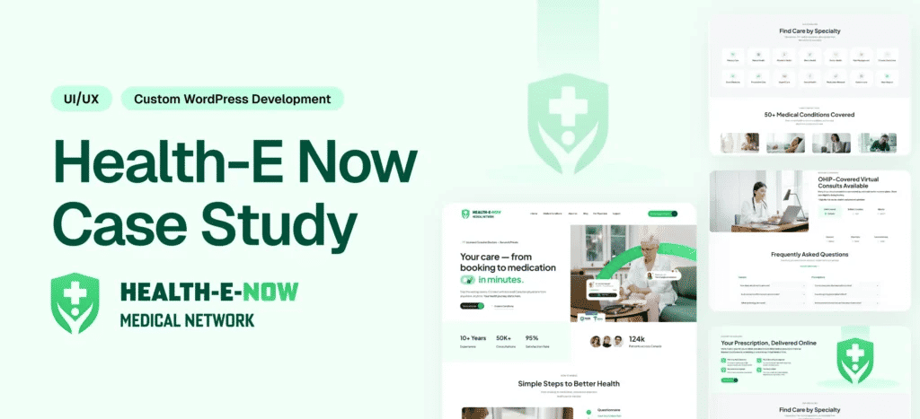 Health-e-now Website Redesign & UI/UX Enhancement