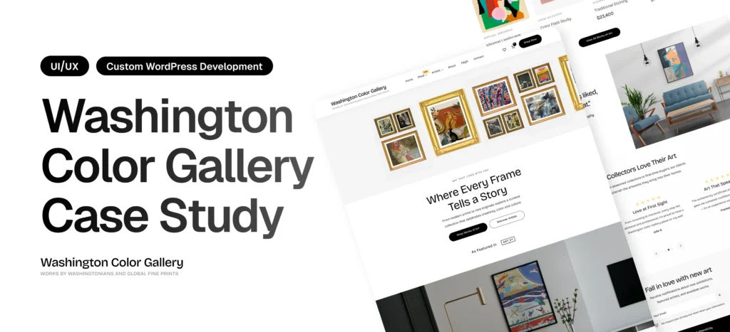 Washington Color Gallery Case Study – WordPress Redesign & Performance Optimization