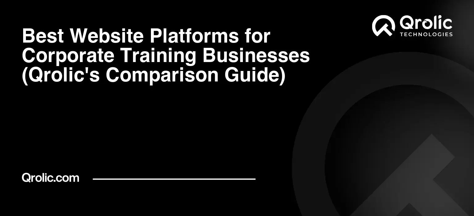 Best Website Platforms for Corporate Training Businesses (Qrolic’s Comparison Guide)