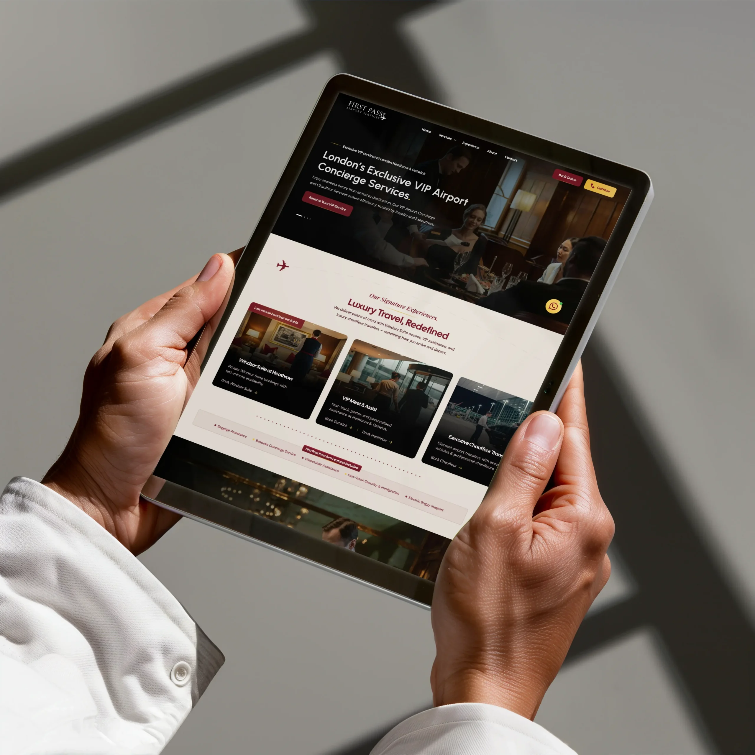 fristpass airport slider i pad