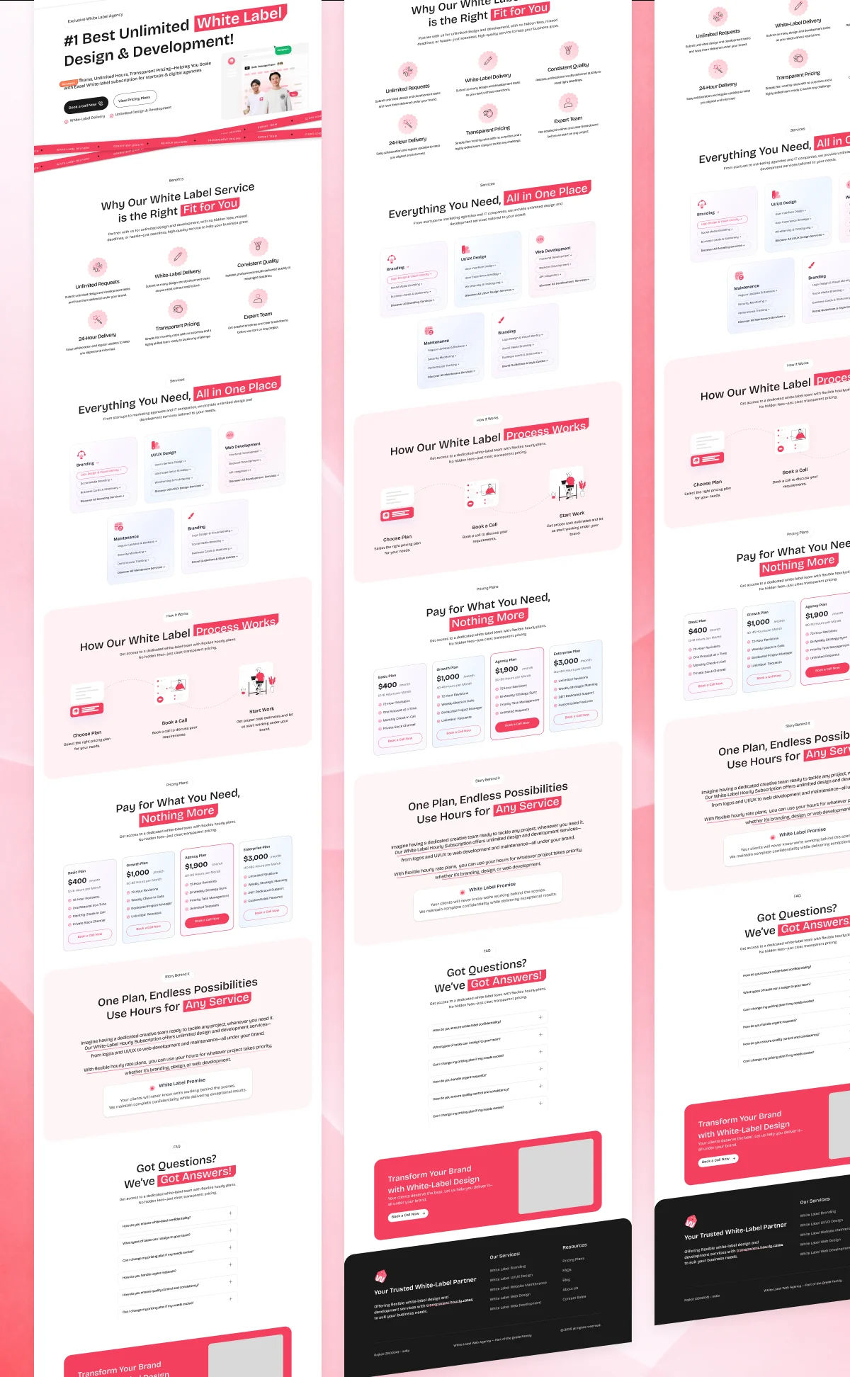 Unlimited White Label Service Website Case Study | UI/UX & WordPress Development unlimited white label